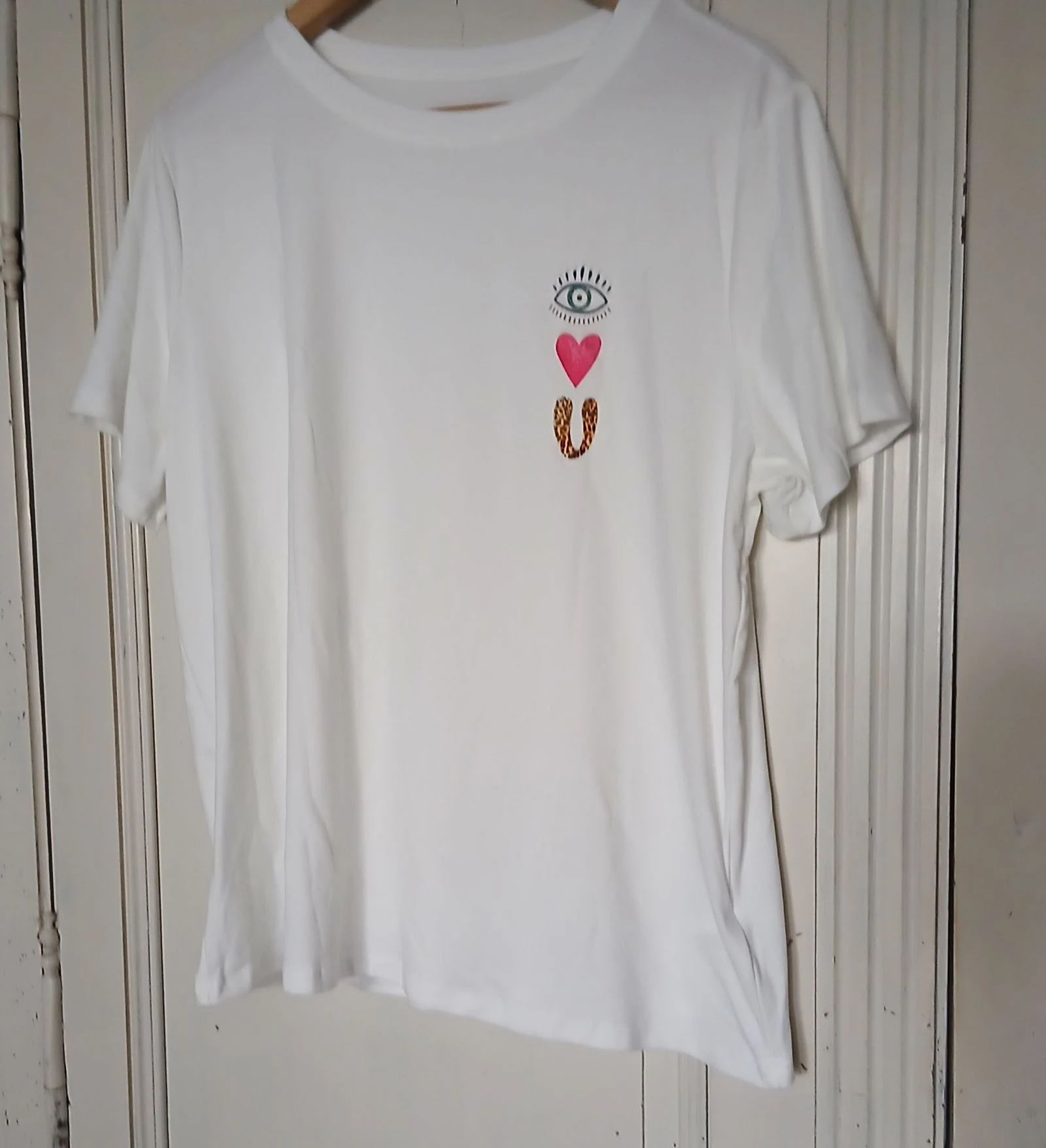 Camiseta blanca original con detalles gráficos - Talla XL – photo 8